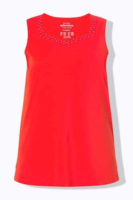 Top, A-Linie, Herzausschnitt, ärmellos, Pima Cotton