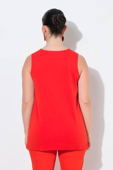 Top, A-Linie, Herzausschnitt, ärmellos, Pima Cotton