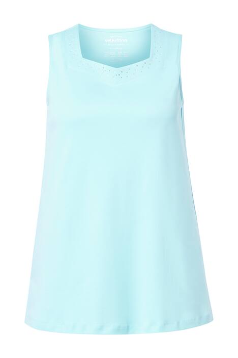 Top, A střih, srdcový výstřih, bez rukávů, Pima bavlna