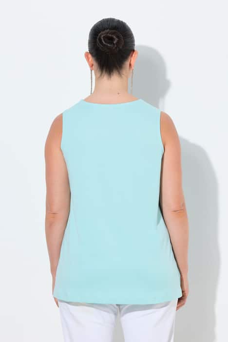 Top, A-Linie, Herzausschnitt, ärmellos, Pima Cotton