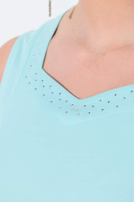 Top, A-Linie, Herzausschnitt, ärmellos, Pima Cotton