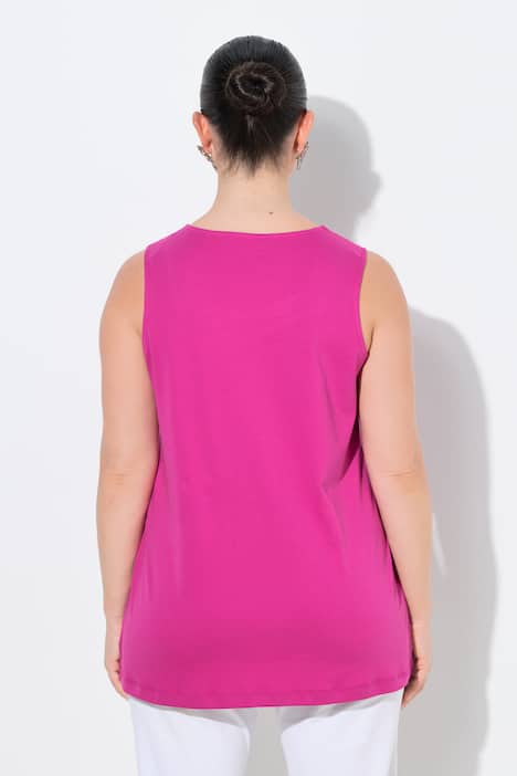 Top, A-Linie, Herzausschnitt, ärmellos, Pima Cotton