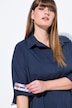 Tunika-Kleid, A-Linie, Hemdkragen, 3/4-Arm