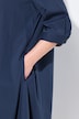 Tunika-Kleid, A-Linie, Hemdkragen, 3/4-Arm