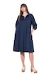 Tunikové šaty, A střih, límeček, 3/4 rukávy
