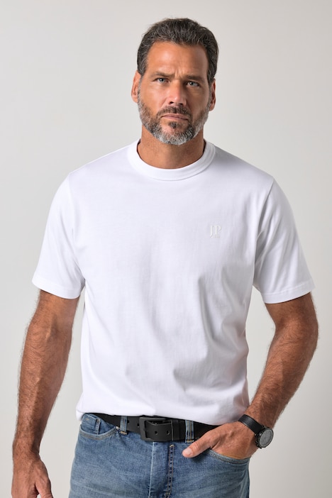 T-Shirt, Halbarm, Rundhals, schwere Baumwollqualität, bis 8 XL