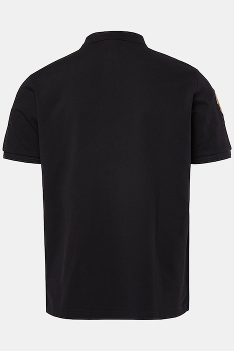 poloshirt, korte mouw, piqué, badges, tot 8XL