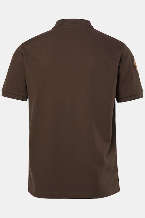 poloshirt, korte mouw, piqué, badges, tot 8XL