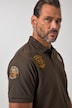 poloshirt, korte mouw, piqué, badges, tot 8XL