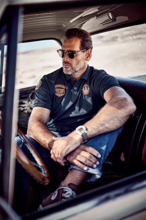 JP1880 poloshirt, korte mouw, piqué, badges, tot 8XL