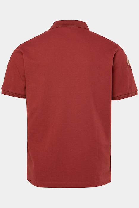 poloshirt, korte mouw, piqué, badges, tot 8XL