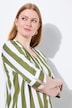 Bluse, langsgående striber, A-form, V-udskæring, 3/4-ærmer