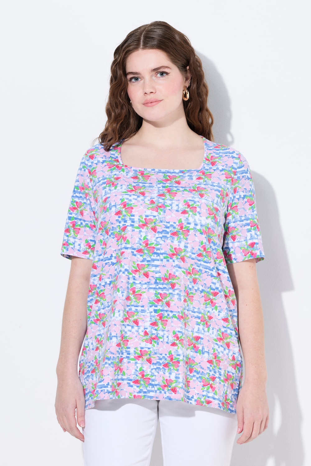 Große Größen T-Shirt, Damen, weiß, Größe: 58/60, Baumwolle, Ulla Popken