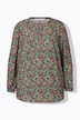 Bluse, blomstertrykk, lange ermer