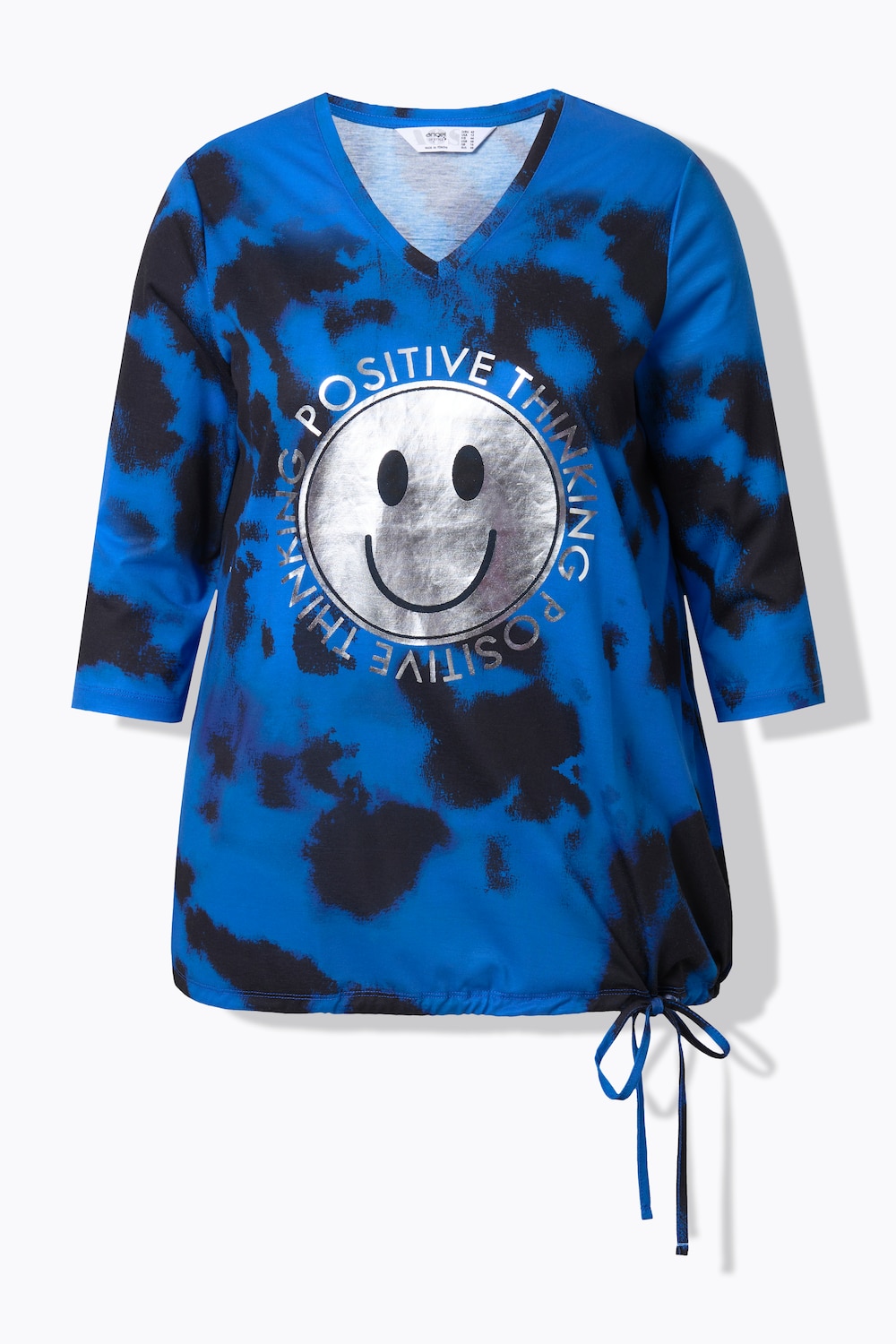 Stora storlekar T-shirt, Dam, blå, storlek: 48, Polyester/Viskos, Angel of Style