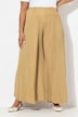 Pantalón plisado, pliegues pespunteados, pernera ancha, cintura elástica