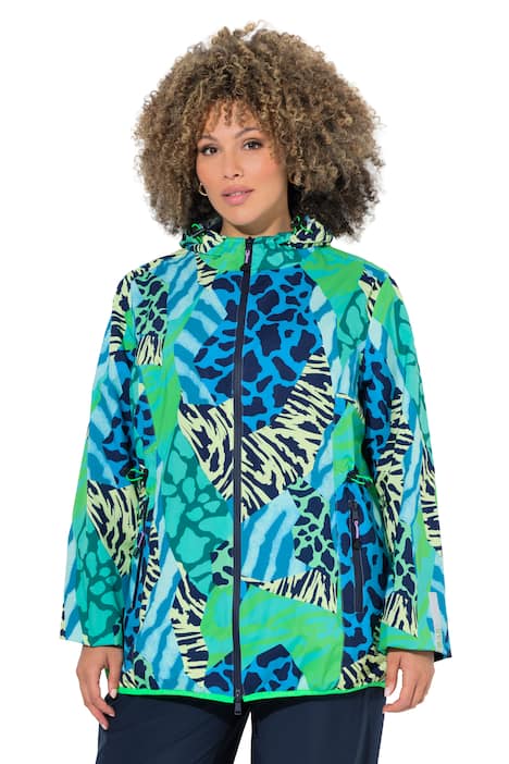 Funkční pláštěnka, zvířecí vzor, reflexní potisk, vak