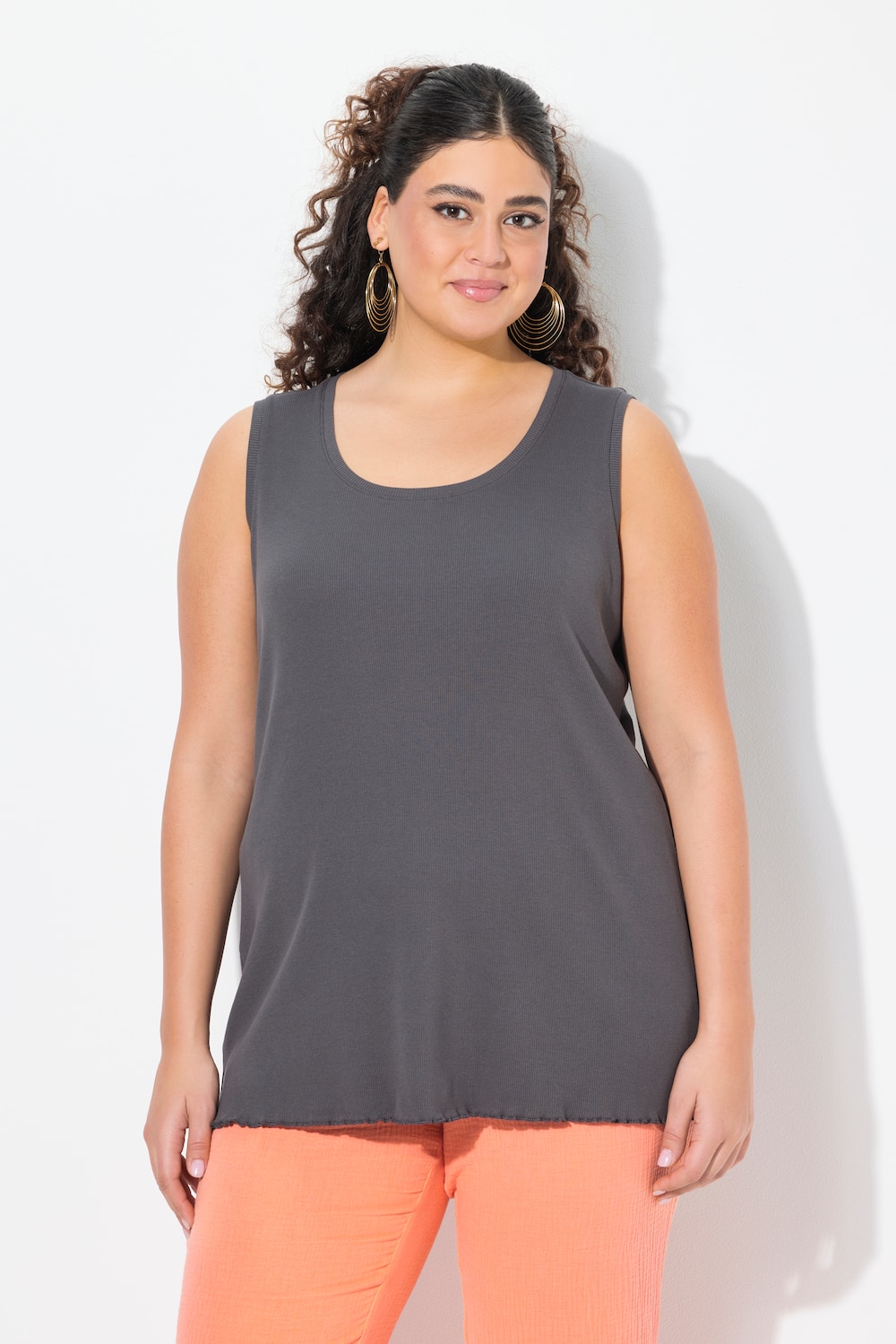 Große Größen Top, Damen, grau, Größe: 58/60, Baumwolle, Ulla Popken