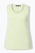 Top, jersey acanalado, slim, cuello redondo, sin mangas