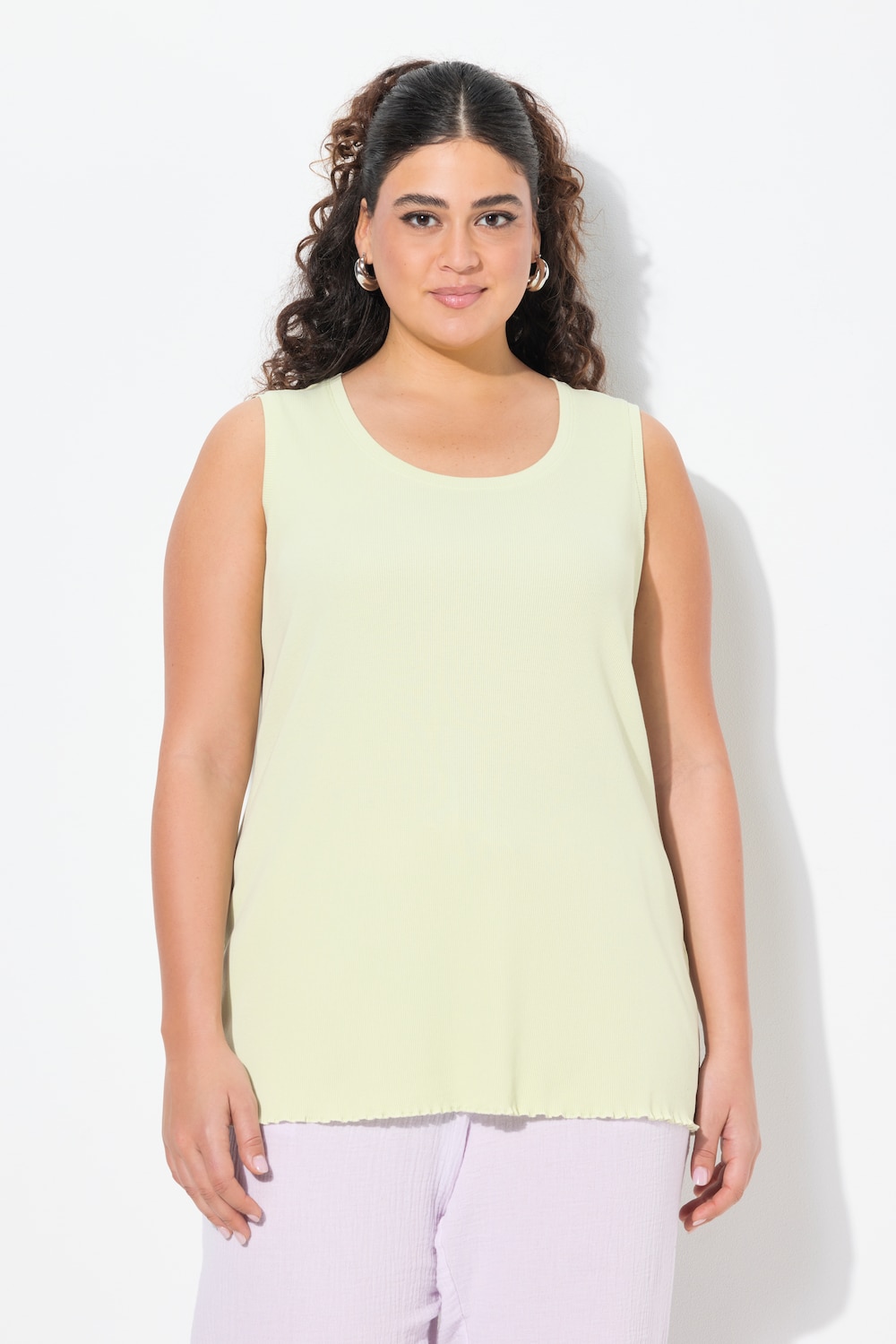 Große Größen Top, Damen, beige, Größe: 46/48, Baumwolle, Ulla Popken