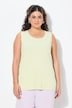 Top, jersey acanalado, slim, cuello redondo, sin mangas