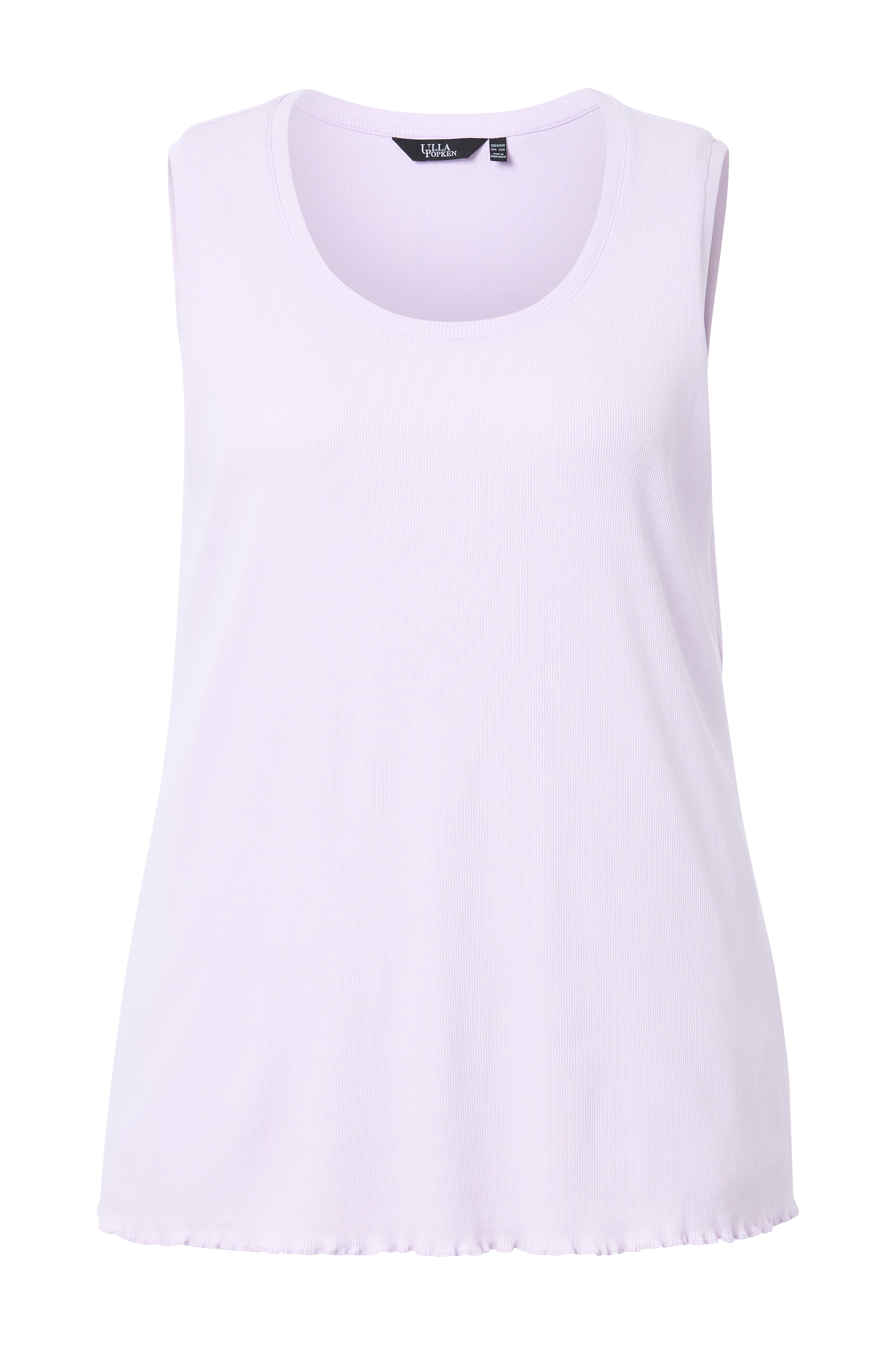 Ulla Popken Damen große Größen Top Rippjersey Slim Rundhals ärmellos 840032