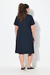 Jerseykleid, Biesen, A-Linie, V-Ausschnitt, Halbarm