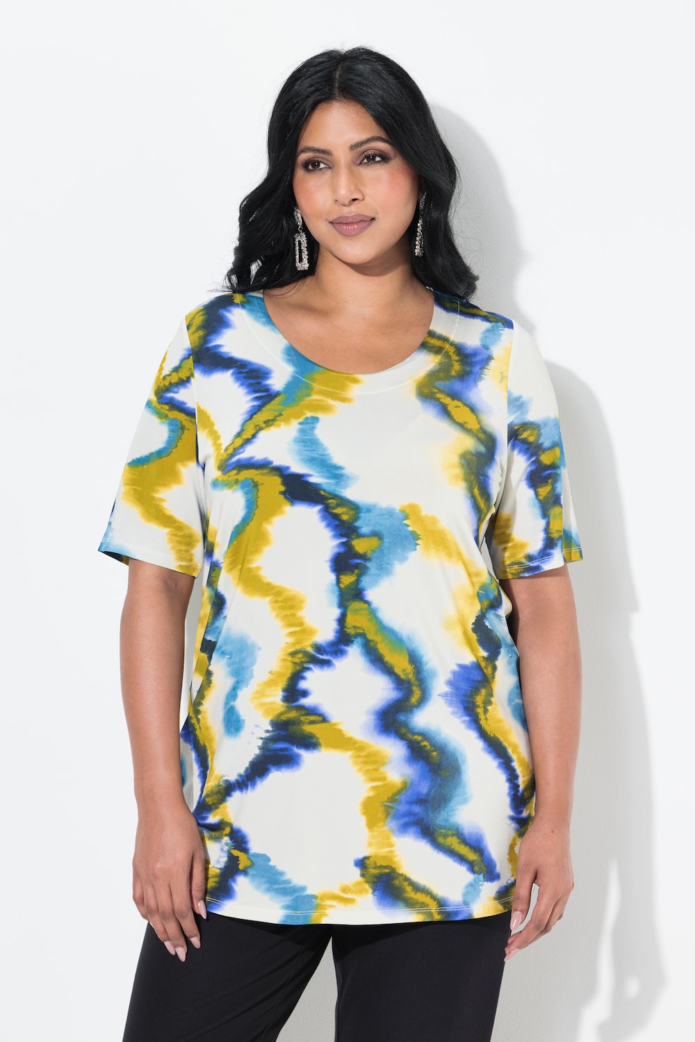 Große Größen Slinkyshirt, Damen, weiß, Größe: 58/60, Viskose, Ulla Popken