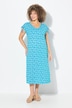 Vestido midi, flores, forma en A, escote en V, sin mangas