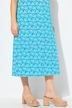 Vestido midi, flores, forma en A, escote en V, sin mangas