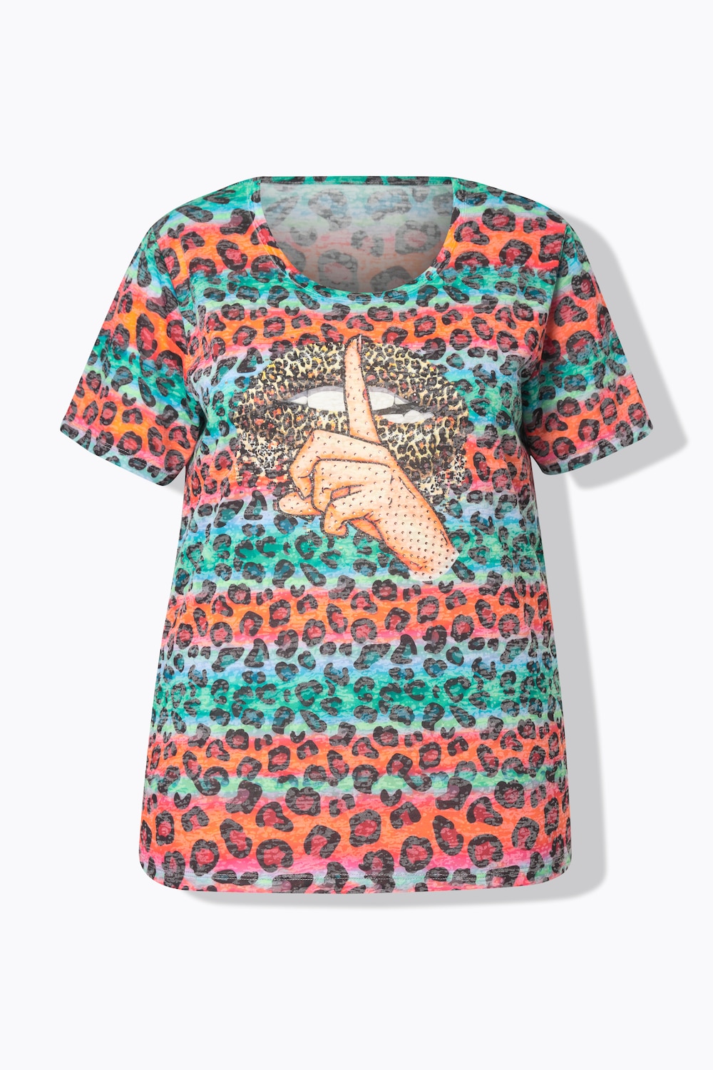 Stora storlekar T-shirt, Dam, orange, storlek: 54, Polyester/Viskos, Angel of Style