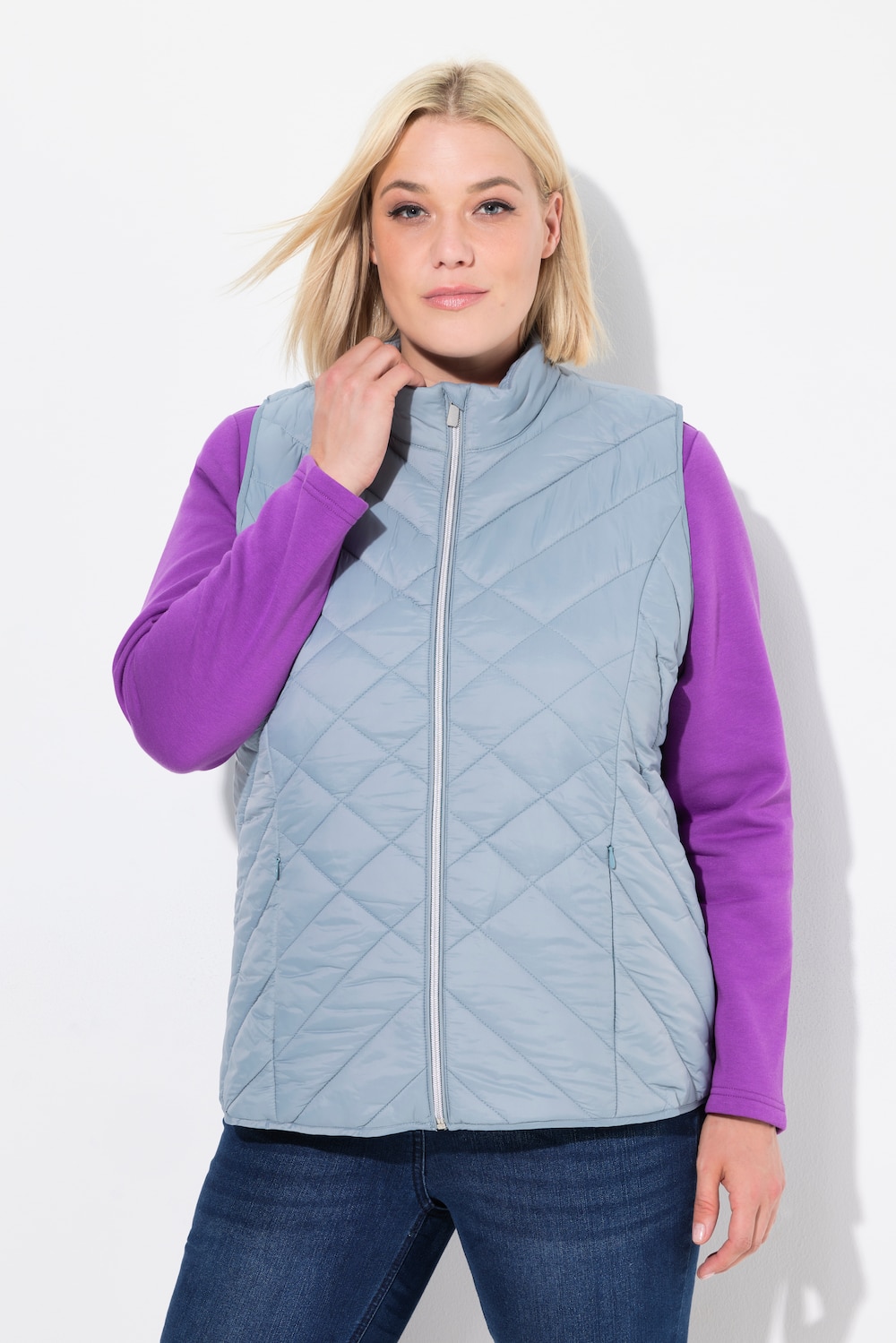 Große Größen HYPRAR Funktions-Steppweste, Damen, türkis, Größe: 42/44, Polyester/Synthetische Fasern, Ulla Popken