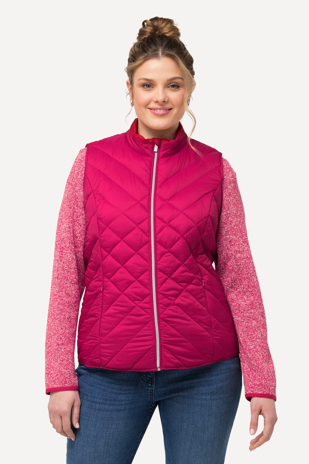 Große Größen HYPRAR Funktions-Steppweste, Damen, rosa, Größe: 46/48, Polyester/Synthetische Fasern, Ulla Popken