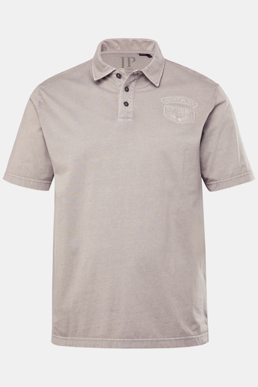 JP1880 poloshirt, korte mouw, badges, vintage look, tot 8XL