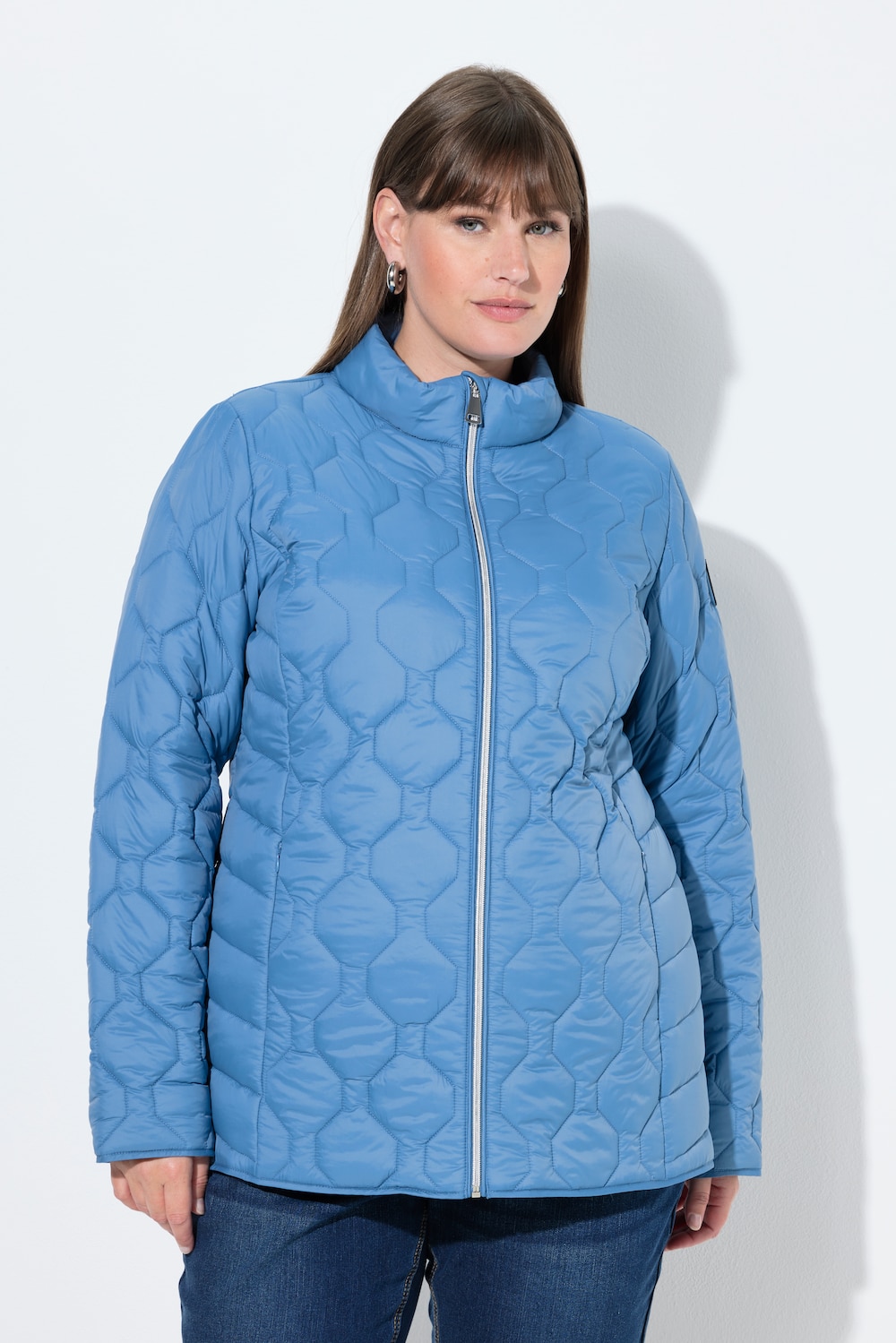 Große Größen HYPRAR Leichtstepp-Jacke, Damen, blau, Größe: 62/64, Polyester/Synthetische Fasern, Ulla Popken