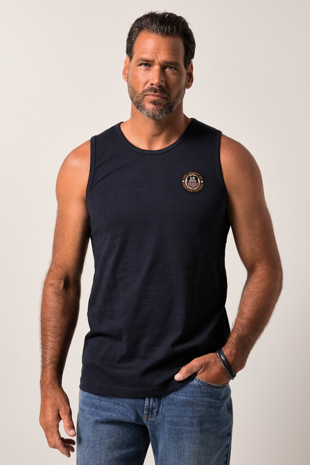 JP1880 Tanktop, Unterhemd, Badge, bis 8 XL