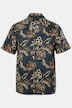 Chemise JP 1880 en lin mélangé, imprimé all-over, manches courtes et col cubain - jusqu'au 8 XL