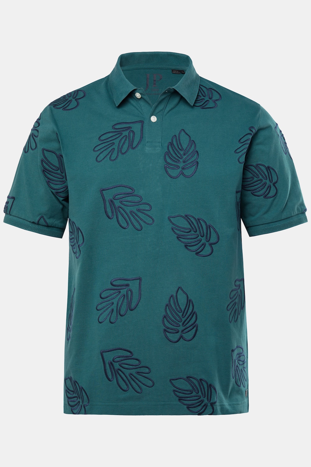 Polo JP 1880 à manches courtes, tissu piqué, motif brodé - jusqu'au 8 XL