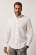 Chemise JP 1880 traditionnelle en lin mélangé, manches longues et col officier, coupe Modern Fit - jusqu'au 8 