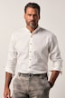 Chemise JP 1880 traditionnelle en lin mélangé, manches longues et col officier, coupe Modern Fit - jusqu'au 8 