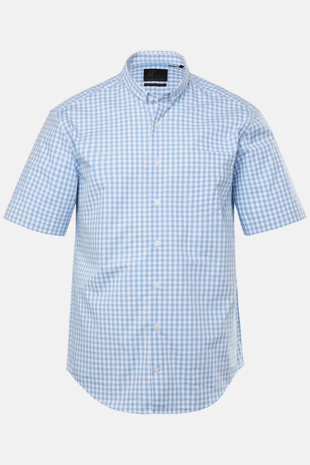 JP1880 geruit overhemd, klederdracht, korte mouwen, kleine buttondown-kraag, Modern Fit, tot 8XL