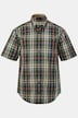 Chemise à carreaux JP 1880, manches courtes et col à pointes boutonnées, coupe Modern Fit - jusqu'au 8 XL