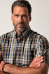 Chemise à carreaux JP 1880, manches courtes et col à pointes boutonnées, coupe Modern Fit - jusqu'au 8 XL
