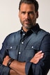 Chemise en jean JP 1880 esprit vintage, manches longues et col Kent, coupe Modern Fit - jusqu'au 8 