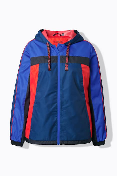 Outdoor-Kapuzenjacke, wasserabweisend, Saumkordel