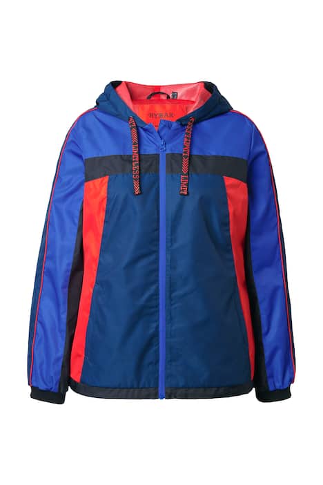 outdoorová bunda s kapucí, vodoodpudivá, šňůrka v lemu