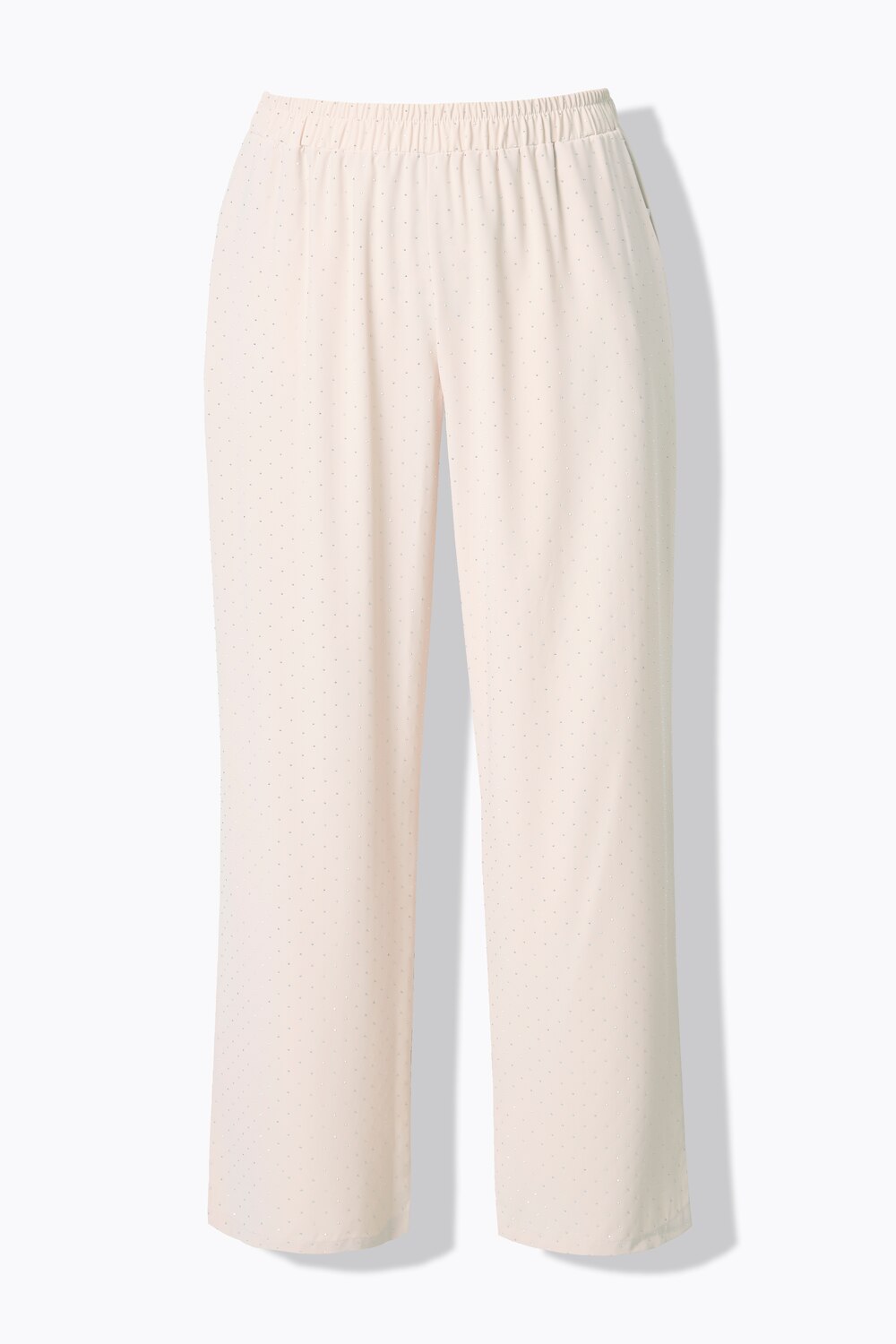 Stora storlekar Dra-på-byxa, Dam, beige, storlek: 60, Polyester, Mia Moda