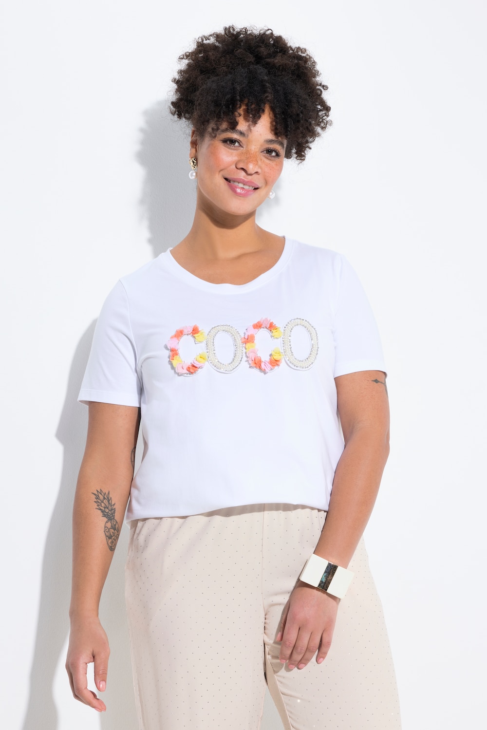 T-shirt, A-lijn, COCO-appliqué
