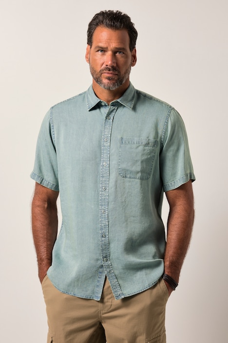 JP1880 Hemd, Halbarm, Kentkragen, Boxy Fit, bis 8 XL