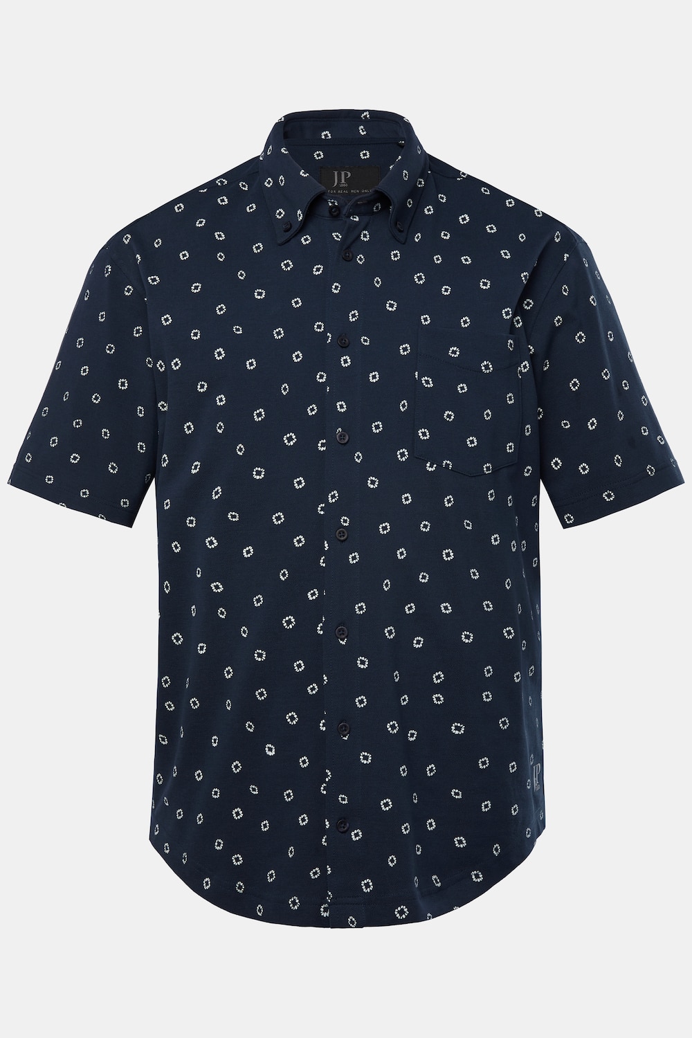 JP1880 Piqué-Hemd, Halbarm, Buttondown-Kragen, Modern Fit, bis 8 XL